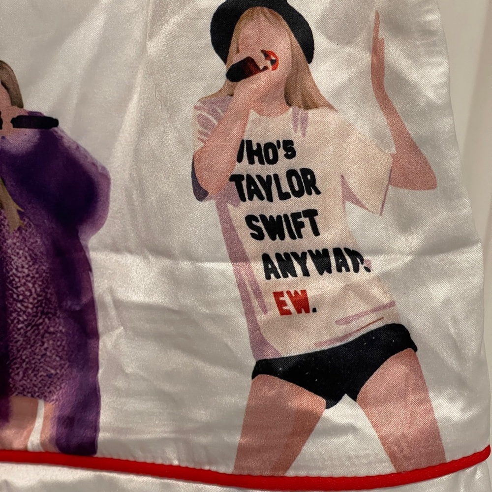 Taylor Swift Satin Pajama Shorts Swiftie Inspired Sleepover Girlycore Medium - Picture 6 of 11